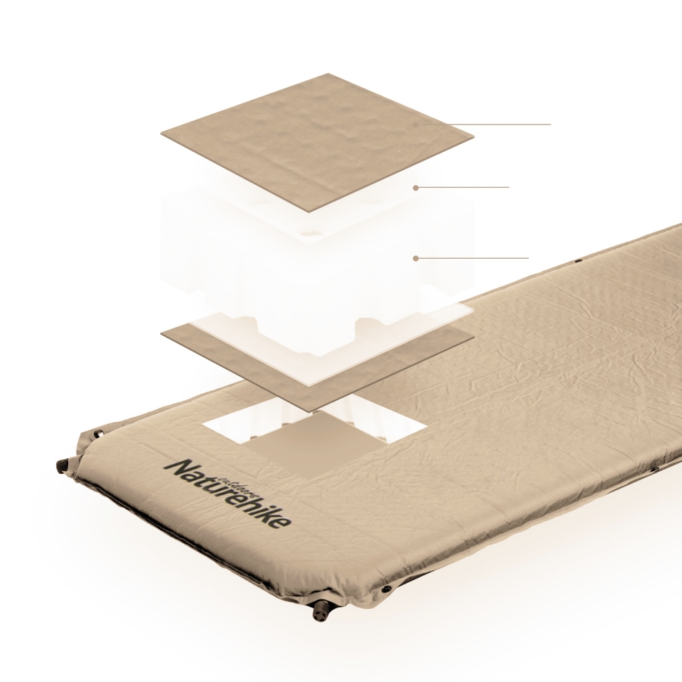 картинка Коврик самонадувной туристический Naturehike D03 Beige, 6927595793206