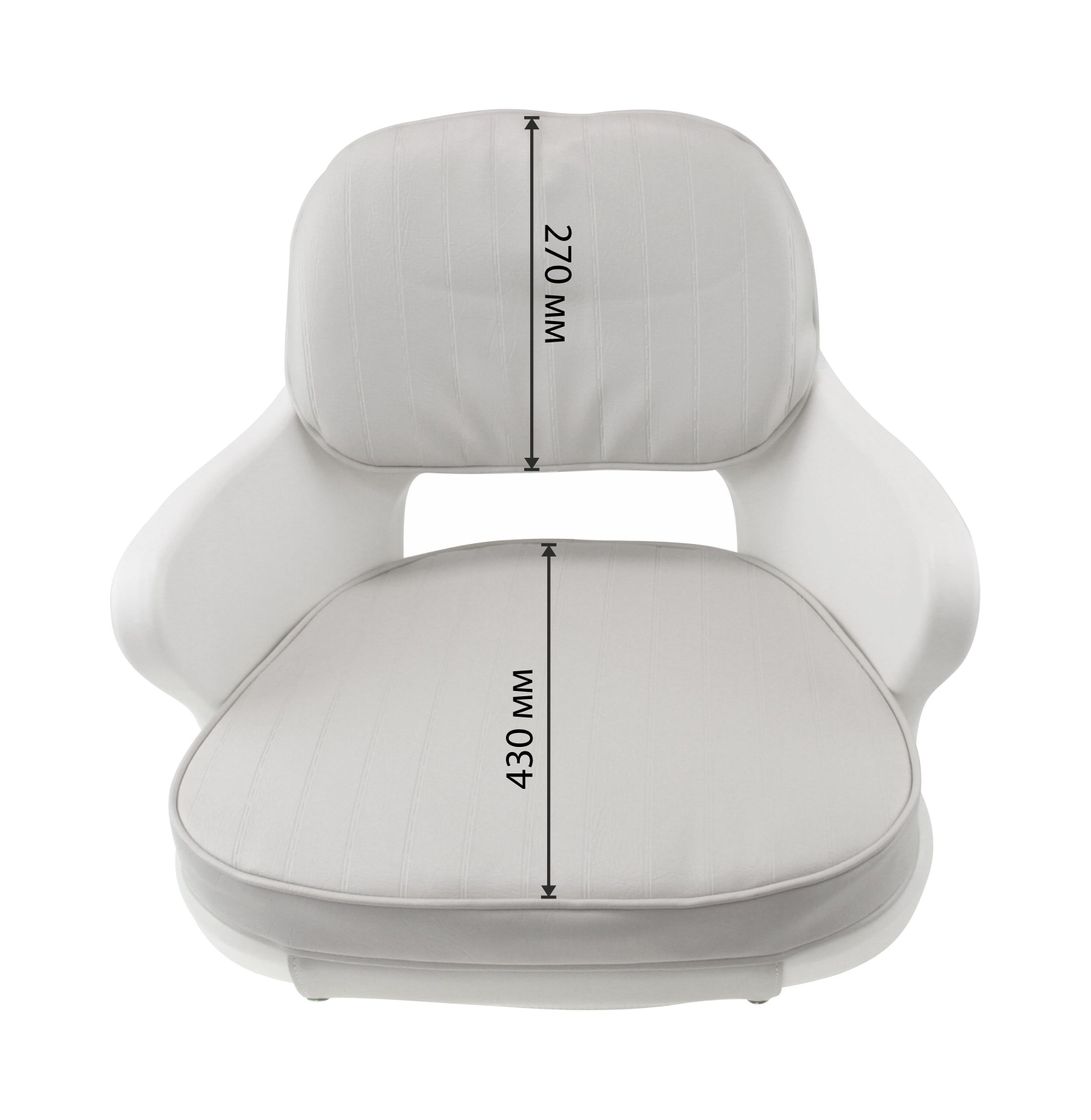 картинка Кресло YACHTSMAN мягкое, съемные подушки, материал белый винил