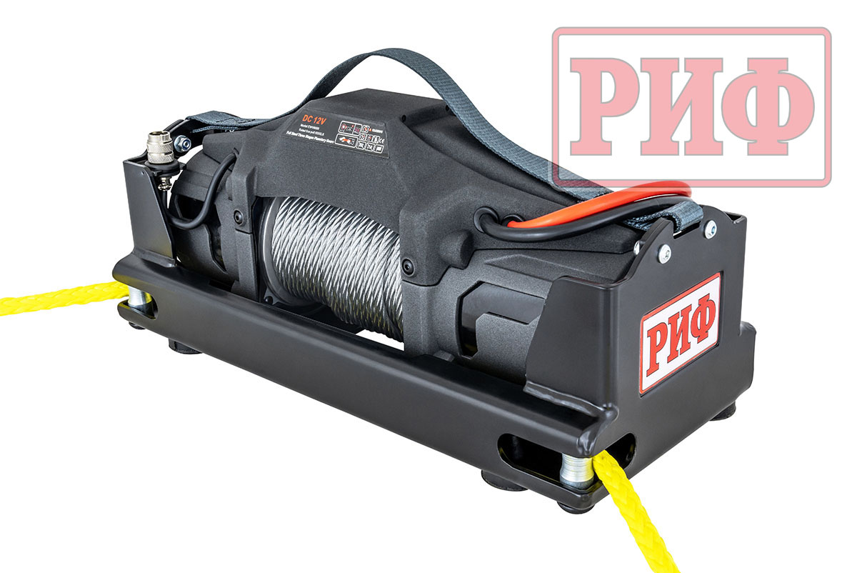 картинка Лебёдка переносная РИФ 6000F c площадкой, стальной трос