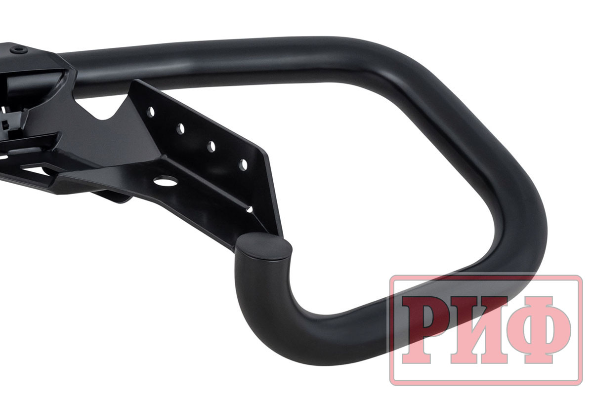 картинка Бампер задний силовой/защита штатного бампера РИФ Nissan Patrol Y62 c квадратом под фаркоп