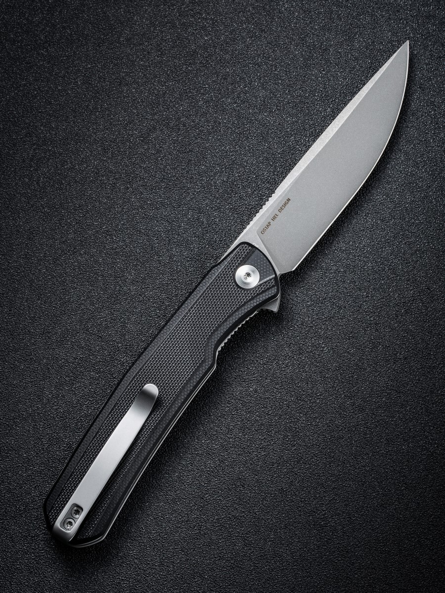 картинка Складной нож SENCUT Scitus D2 Steel Gray Stonewashed Handle G10 Black