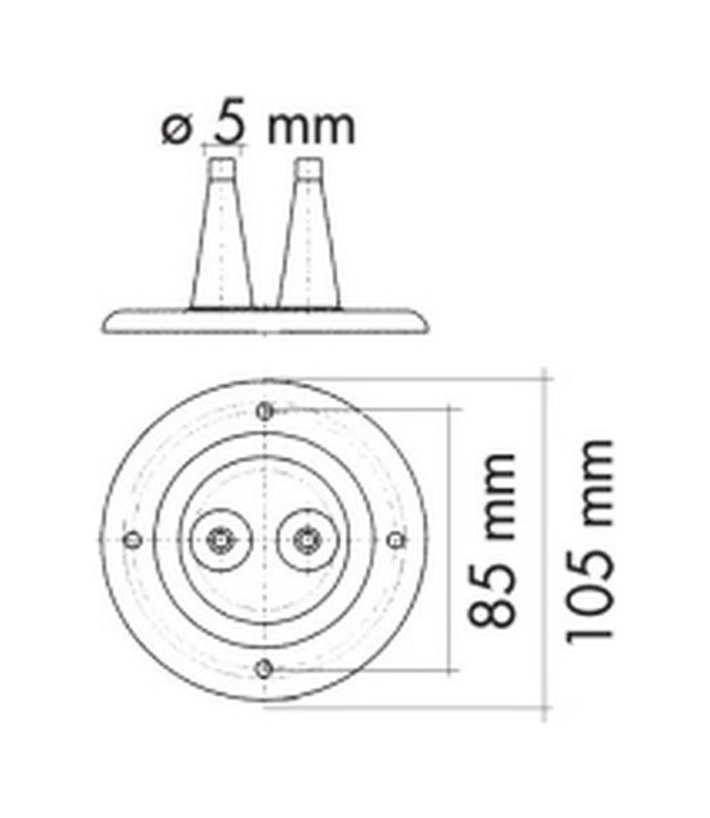 картинка Уплотнитель для 2-х тросов управления черный, д. 105 мм