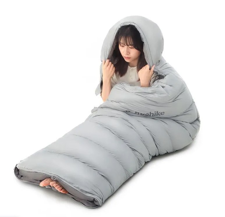 Мешок спальный Naturehike RM80, 220х80 см, (правый) (ТК: -2C), серый