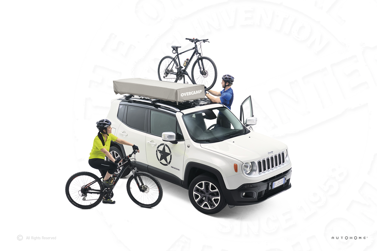 картинка Автопалатка OVERCAMP MEDIUM тент синий, лестница 215 мм