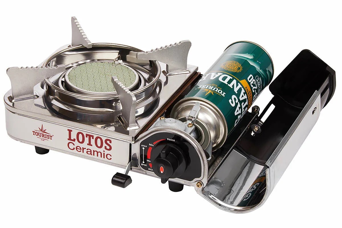 картинка Плита газовая TOURIST LOTOS CERAMIC портативная, керамическая, в кейсе
