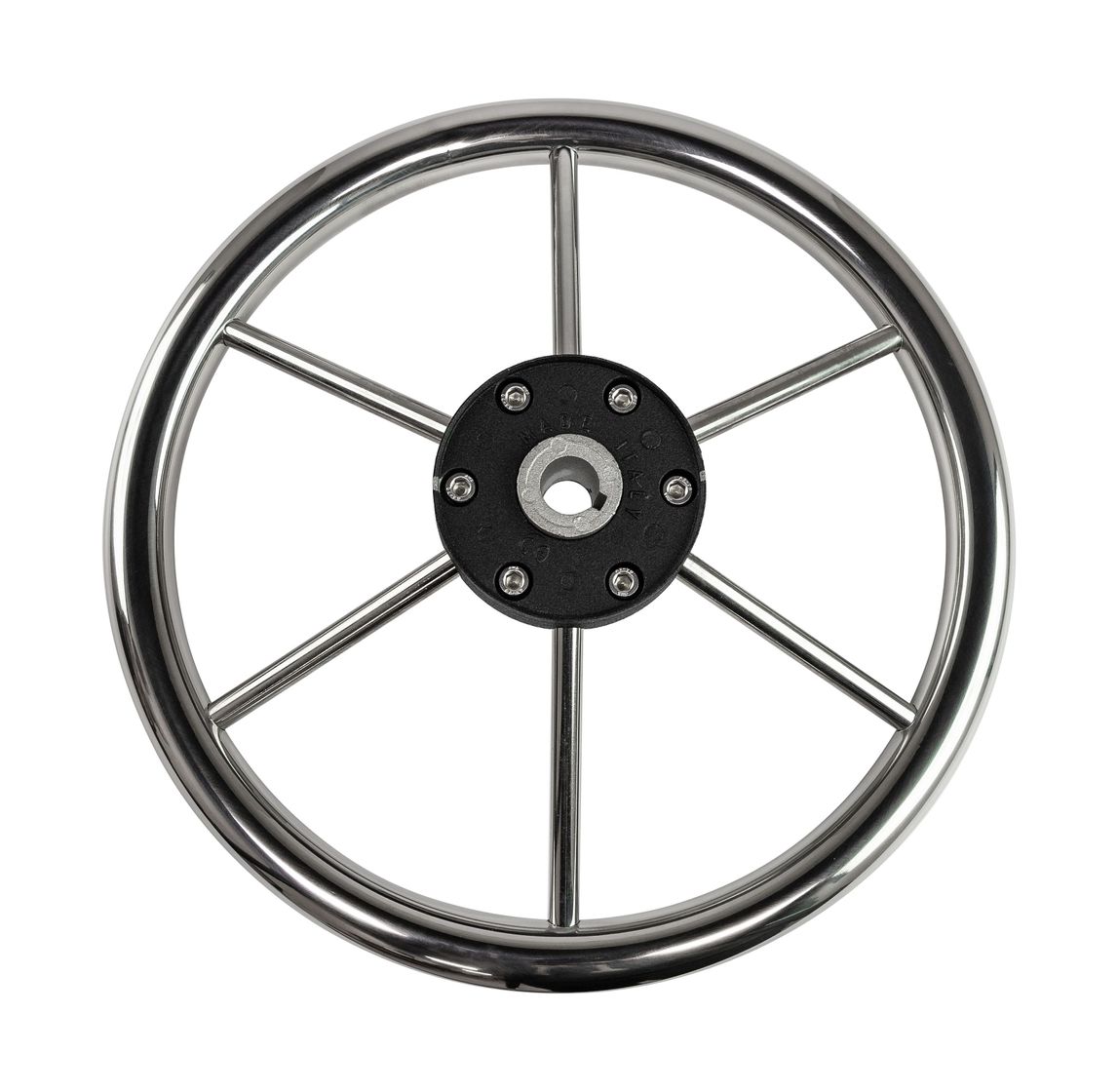 картинка Рулевое колесо LEADER INOX нержавеющий обод серебряные спицы д. 320 мм