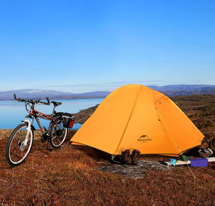 картинка Палатка Naturehike Cycling Si 1-местная, алюминиевый каркас, сверхлегкая, янтарная