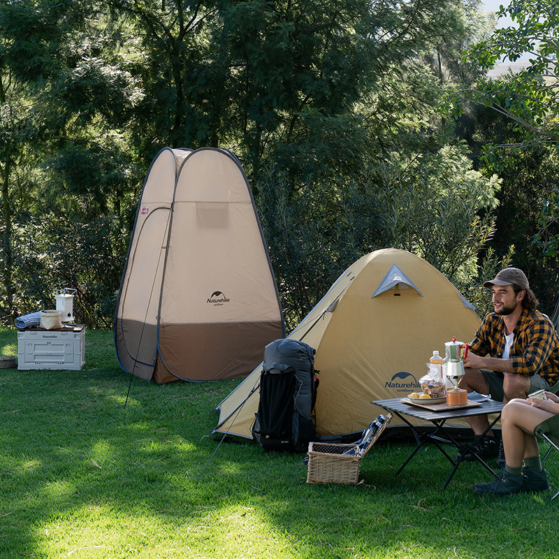 картинка Палатка Naturehike быстрораскрываемая, душ-туалет, коричневый