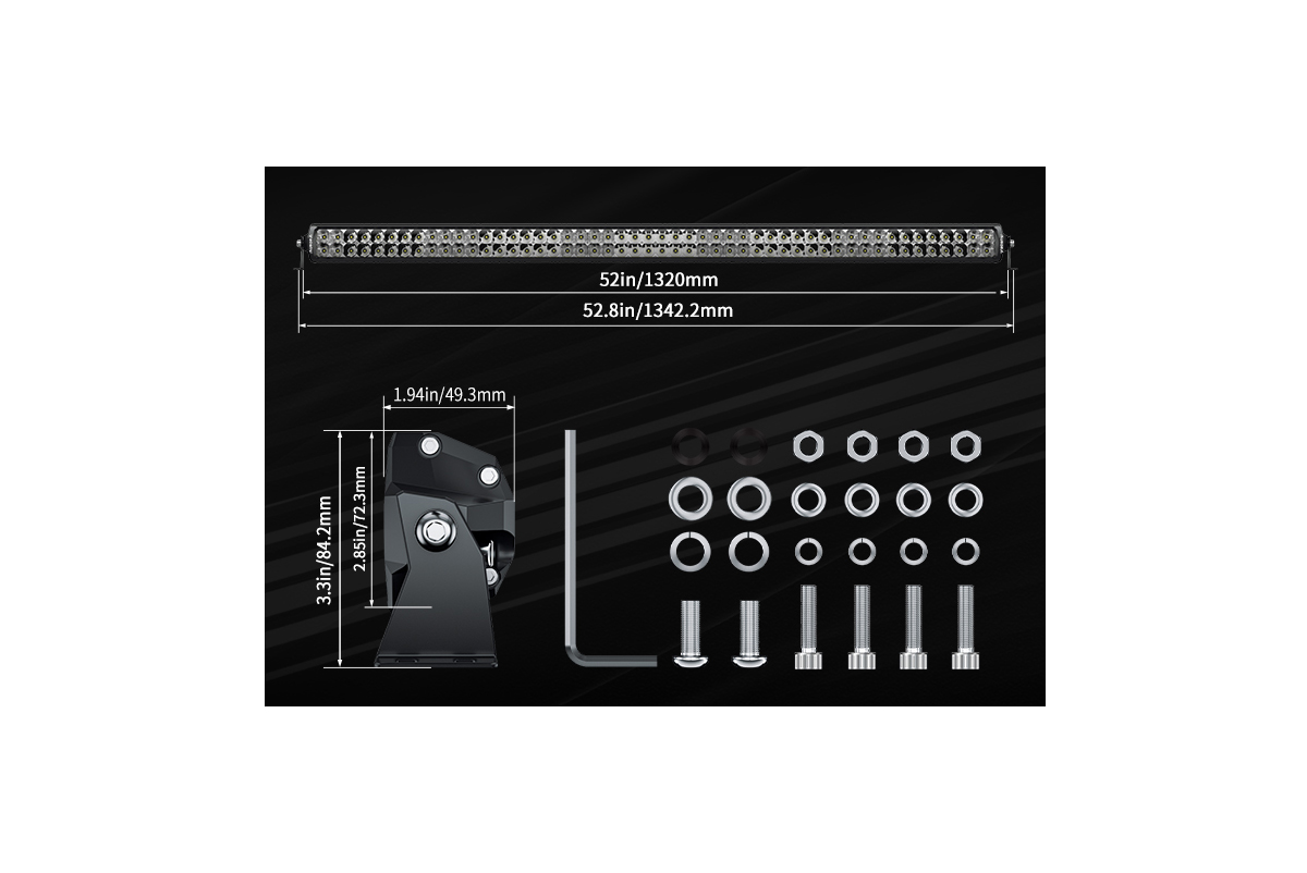 картинка Светодиодная фара комбинированного света AURORA 1270 мм 500W LED