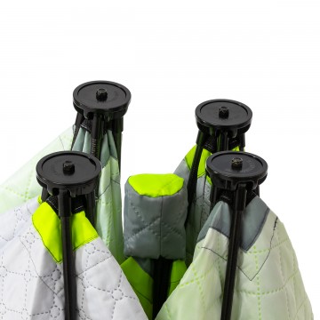 картинка Палатка зимняя PREMIER Куб утепленная 1,8х1,8 желтый люминисцентный/серый