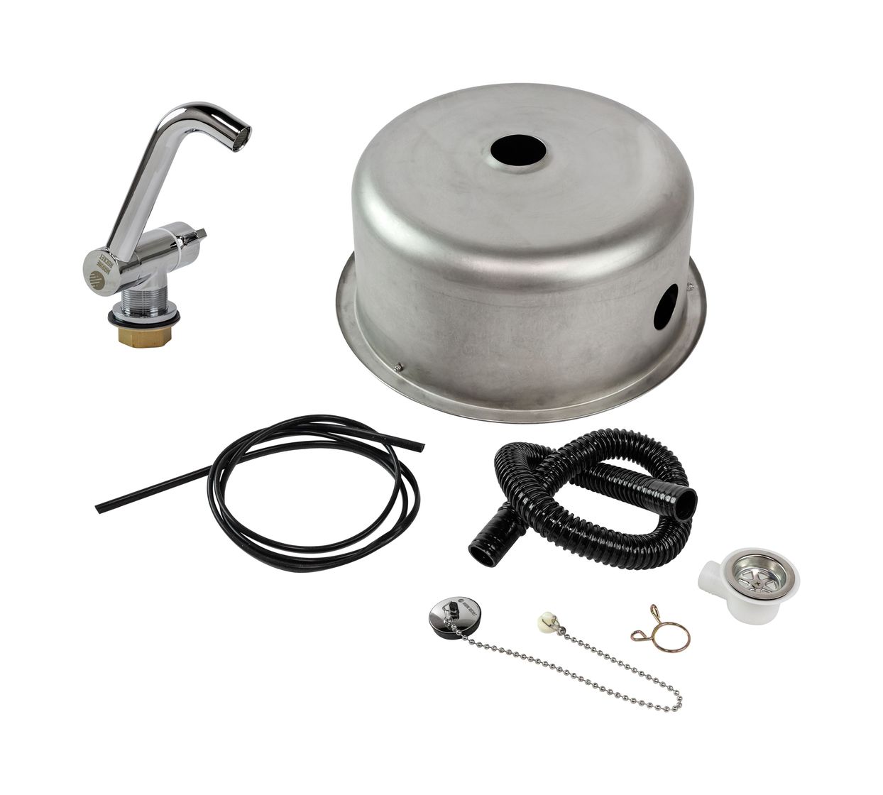 картинка Мойка с краном и сливом, стекл. крышка (комплект MR532CS1), Marine Rocket