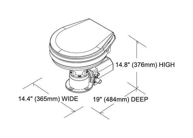 картинка Унитаз с электрической помпой 12 В