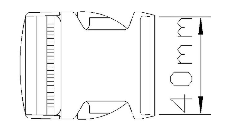картинка Карабин пластиковый 4 см