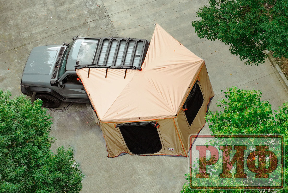 картинка Стенки к автомобильной веерной маркизе (тамбур) РИФ 2х2 м (левые)