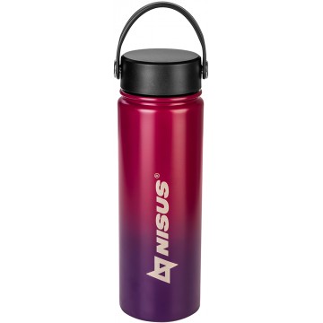 картинка Термобутылка NISUS 530ML три крышки (фиолетовый/красный)