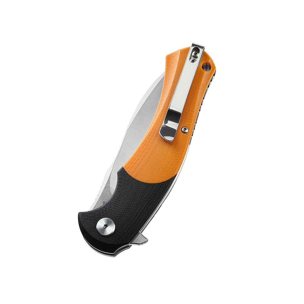 картинка Нож Bestech Penguin сталь D2, рукоять G10 черно-оранжевая