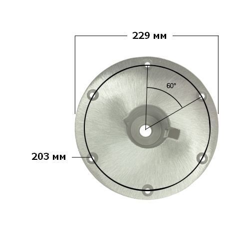 картинка Основание D229 мм врезное для стоек Taper-Lock