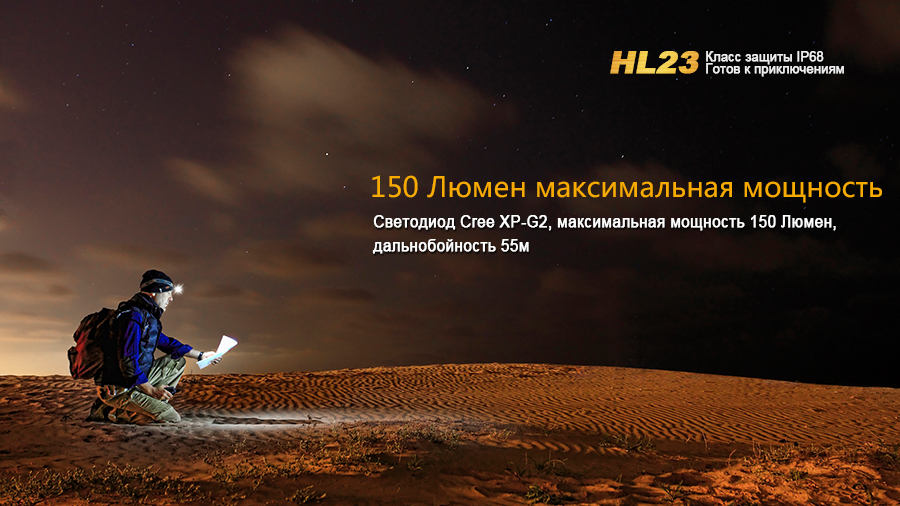 картинка Налобный фонарь Fenix HL23 Cree XP-G2 R5 серый