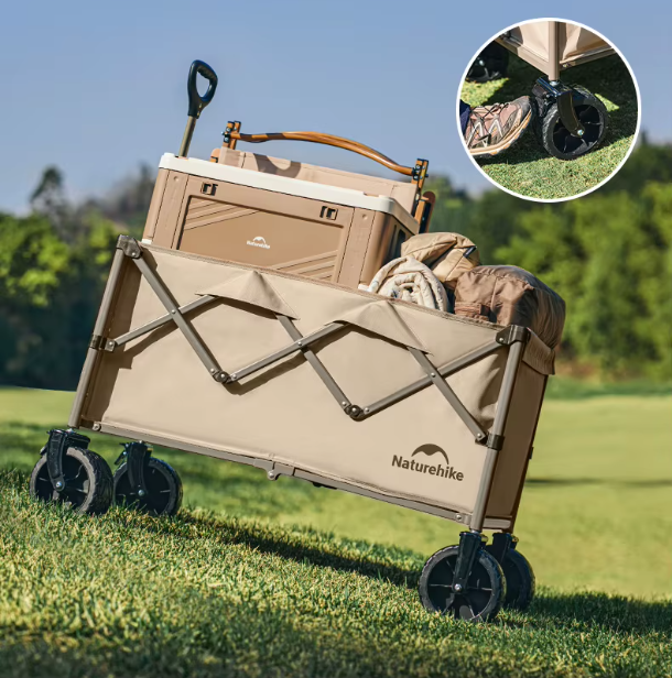 картинка Тележка туристическая Naturehike Light 107х60х80 см, 250 л, коричневая