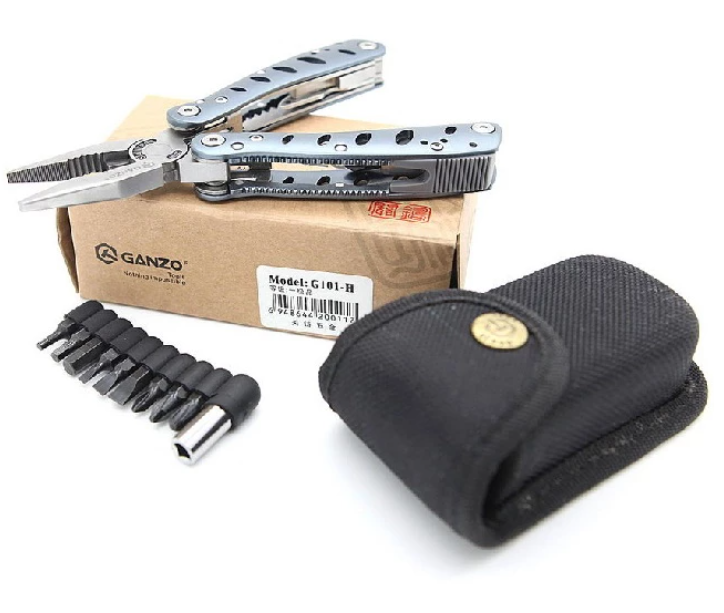 картинка Мультитул Ganzo 102x50х20мм 22 предмета серый