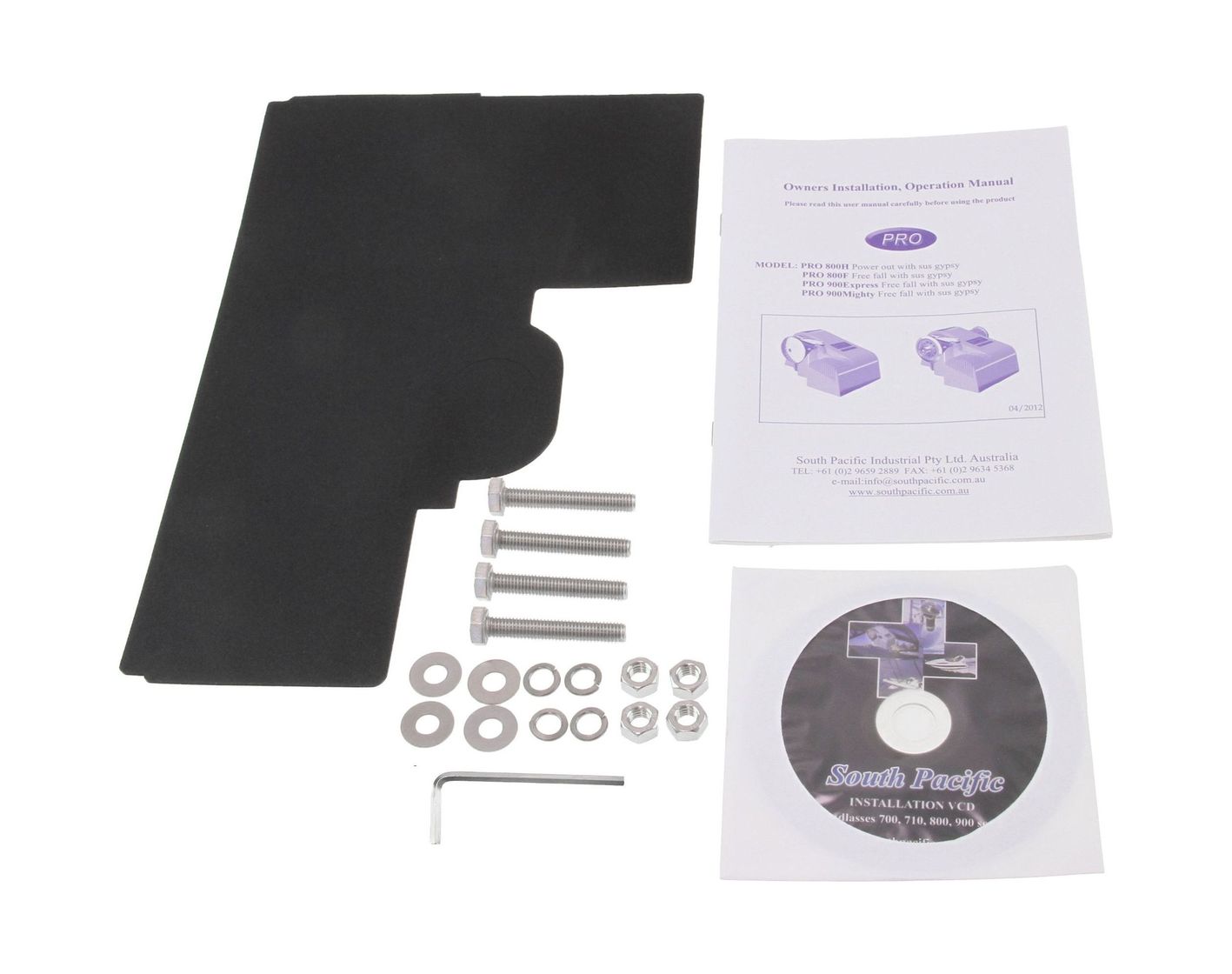 картинка Лебедка якорная South Pacific 800F горизонтальная, 800Вт, 12 В,