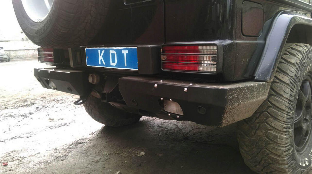 картинка Бампер задний KDT без места под лебедку для Mercedes-Benz G-класс