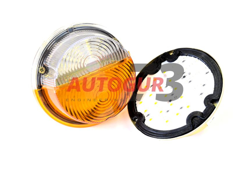 картинка Фонарь передний светодиодный подфарник (желто-серый) металл на автомобили УАЗ, ГАЗ