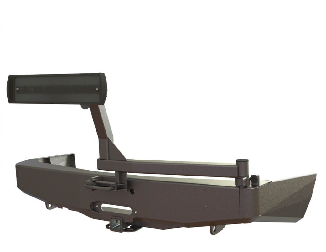 картинка Бампер силовой задний Mitsubishi Pajero Sport 2008-2015 квадрат, лебедка, калитка центр