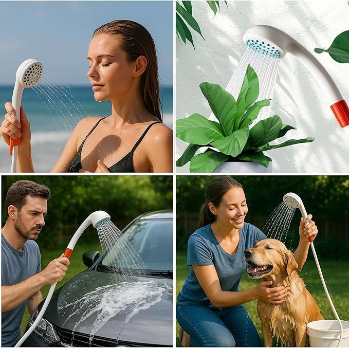 картинка Портативный душ с насосом и ведром, SeaFlo