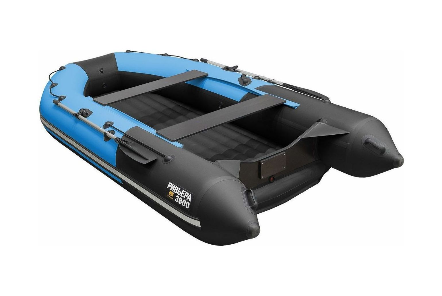 картинка Надувная лодка ПВХ, Ривьера Компакт 3800 НДНД Комби, синяя волна/черный