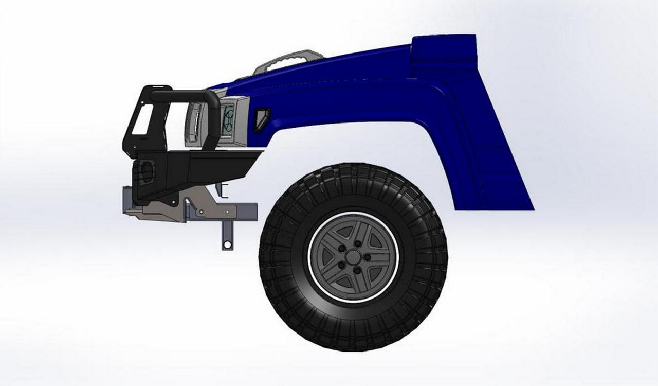 картинка Передний силовой бампер со съемным кенгурином - HUMMER H3