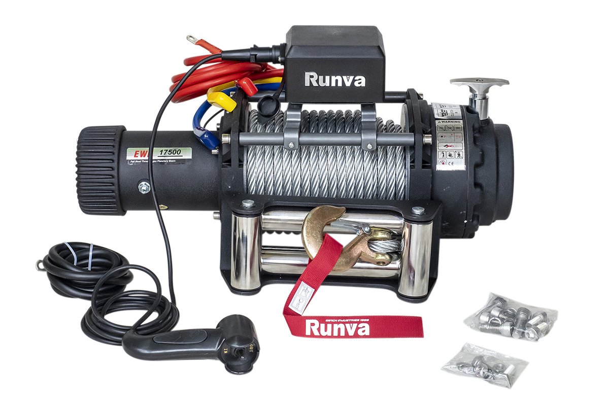 картинка Лебедка эвакуаторная Runva 17500 lbs, 24В 7960 кг (индустр.)