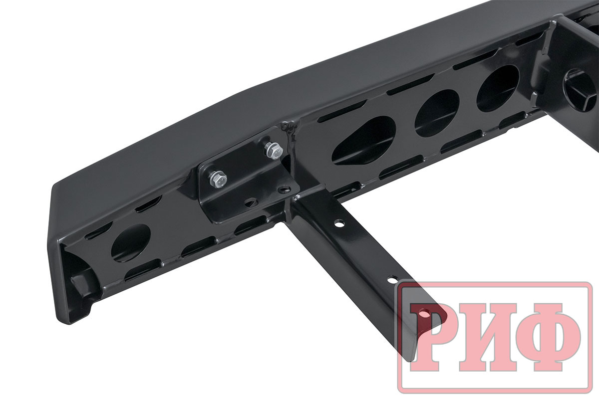 картинка Бампер задний РИФ УАЗ Хантер с квадратом под фаркоп и фонарями лифт