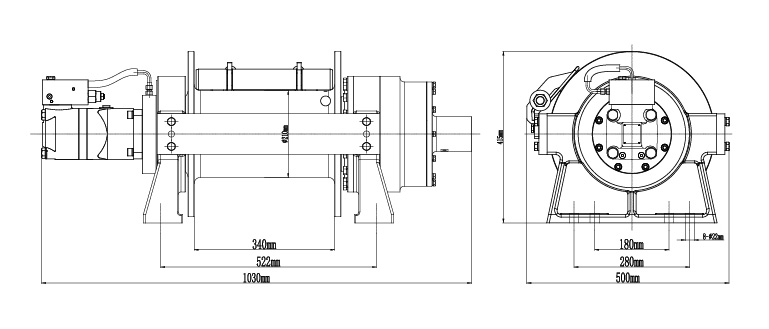 картинка Гидравлическая лебедка Runva 33000 lbs 15000 кг (арт.HWE150)