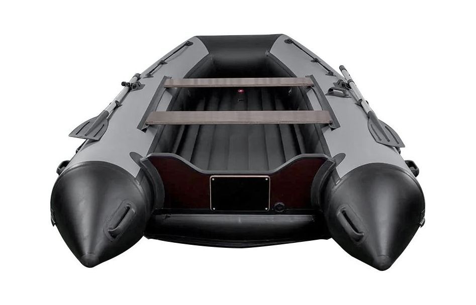 картинка Надувная лодка ПВХ, RiverBoats RB 370 НДНД, черно-серый