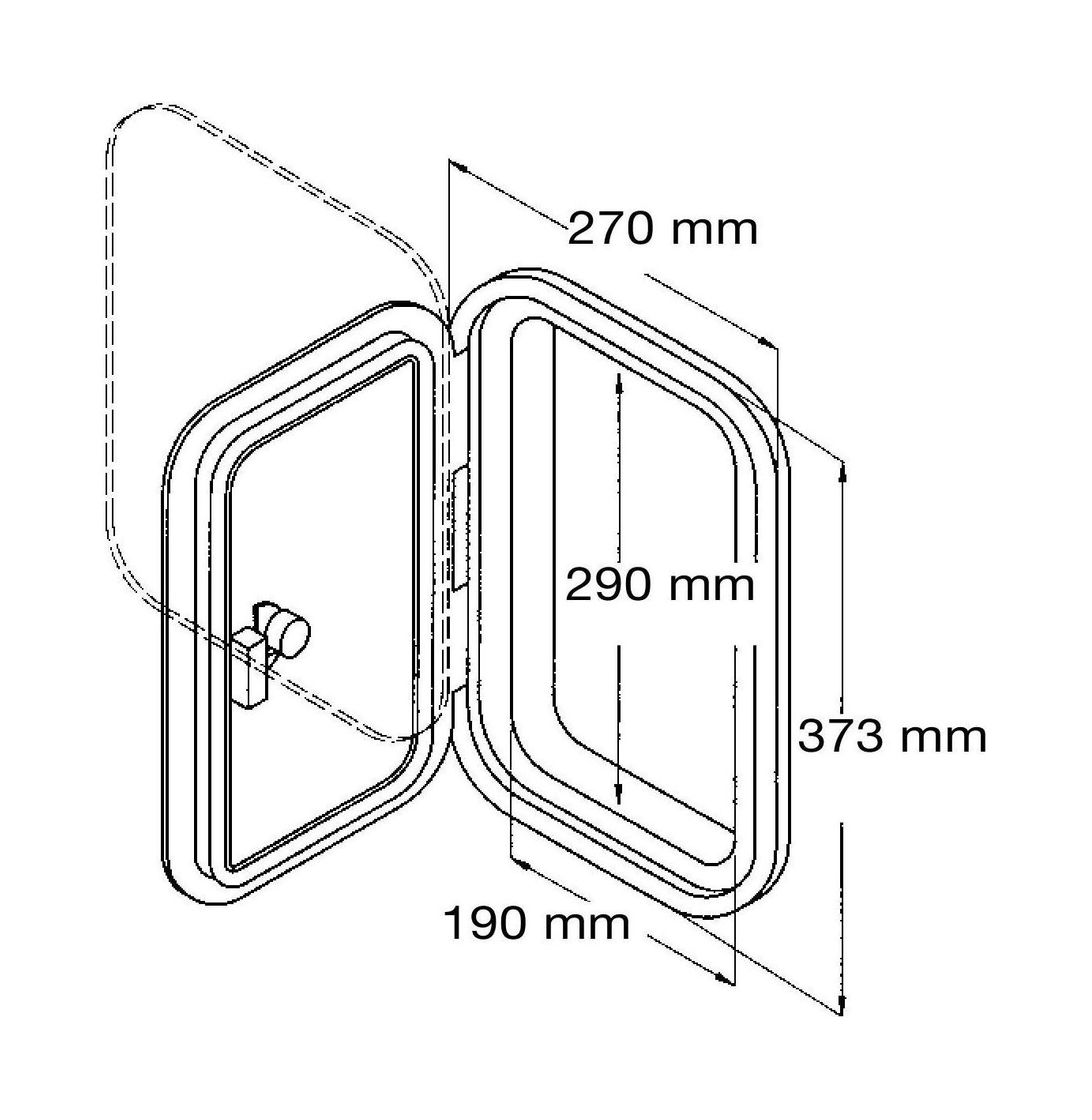 картинка Люк смотровой 270 х 373 мм, белый