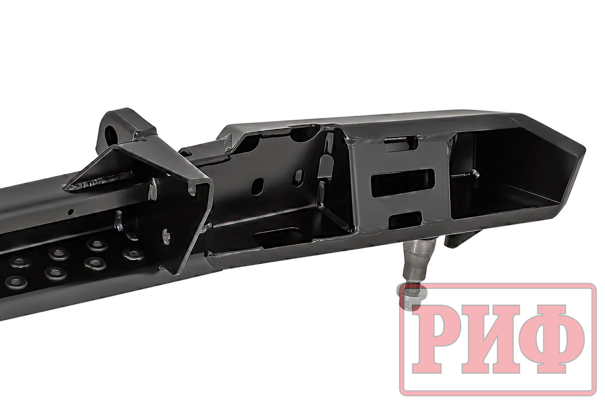 картинка Бампер задний РИФ УАЗ Буханка с фонарями, калиткой, возможностью установки фаркопа, лифт 65 мм