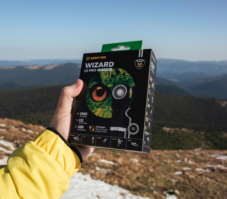 картинка Налобный фонарь ARMYTEK WIZARD C2 Pro Magnet USB  БЕЛЫЙ