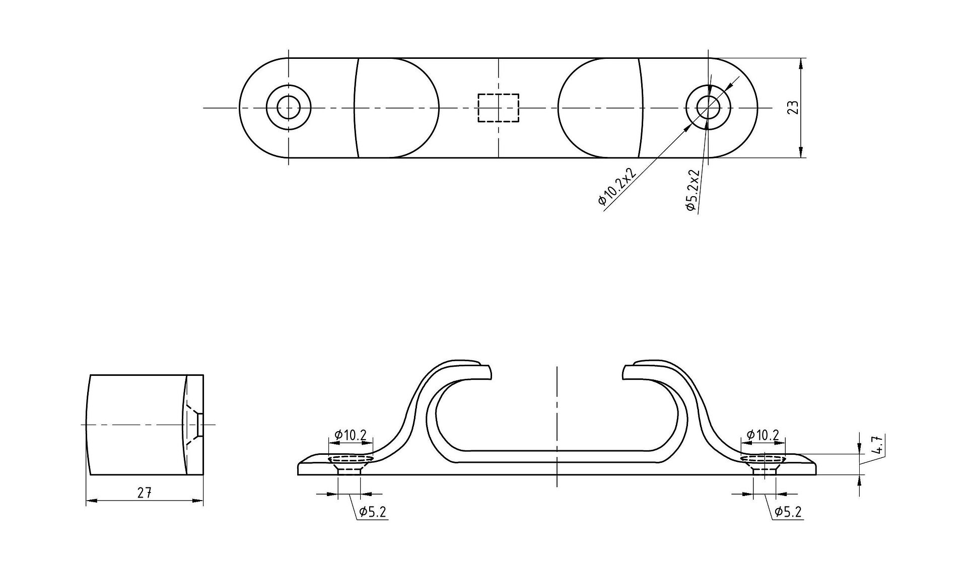 картинка Полуклюз прямой 5" (127 мм)
