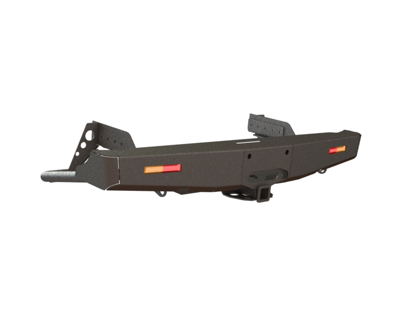 картинка Бампер силовой задний Mitsubishi L200 2015+/Fiat Fullback квадрат, лебедка, фонари