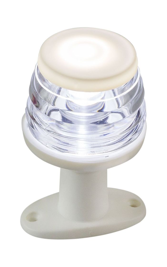 картинка Огонь топовый на стойке 4", белый, пластиковый, 12 В, LED, Ba15d