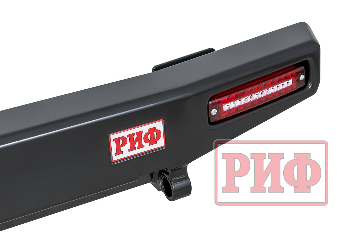 картинка Бампер задний РИФ УАЗ Хантер с квадратом под фаркоп и фонарями лифт