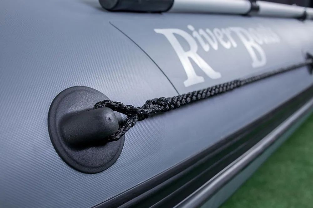 картинка Надувная лодка ПВХ, RiverBoats RB 370 НДНД, черно-серый