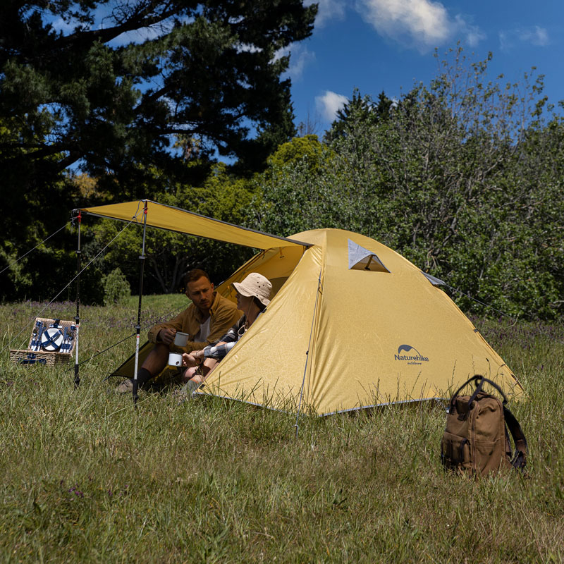 картинка Палатка Naturehike P-Series NH18Z022-P 210T/65D, двухместная, желтая