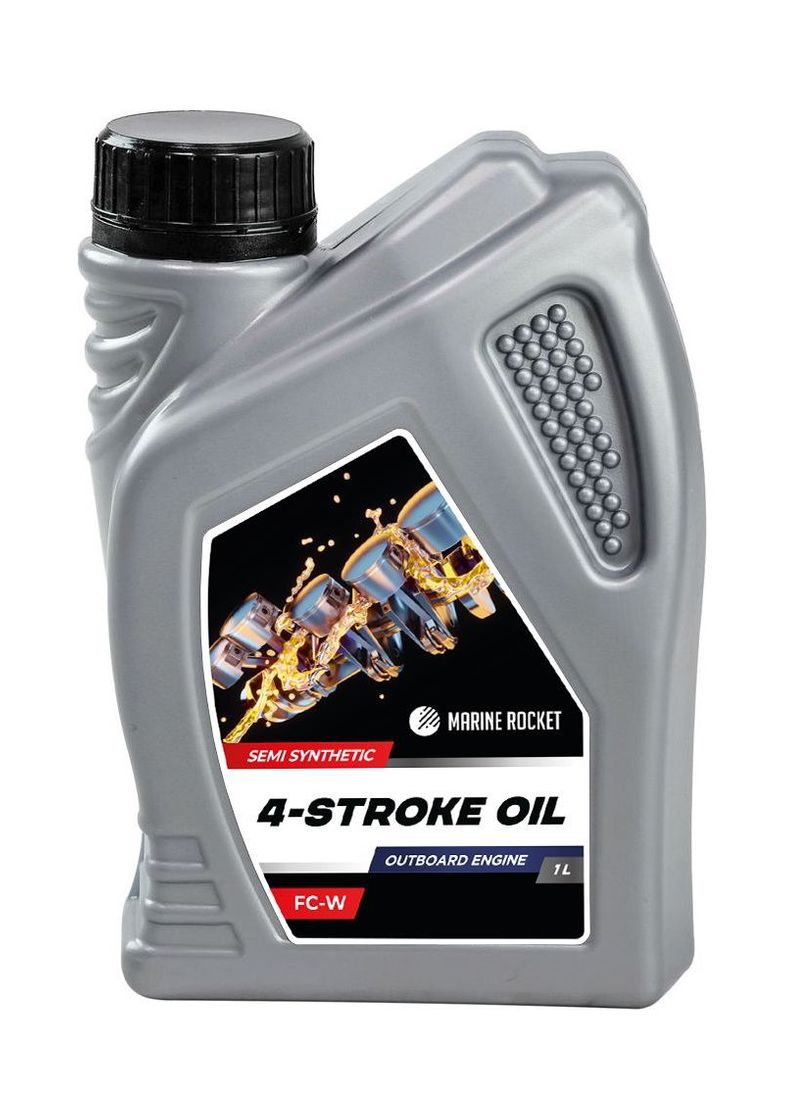 картинка Масло 4-тактное полусинтетическое 10W40 Marine Rocket 1 л