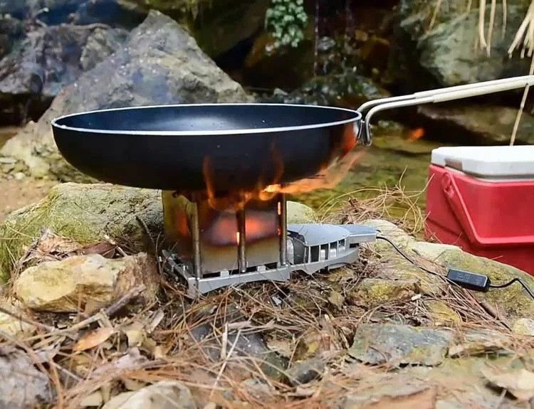 картинка Походная печка щепочница BRS-116 с наддувом