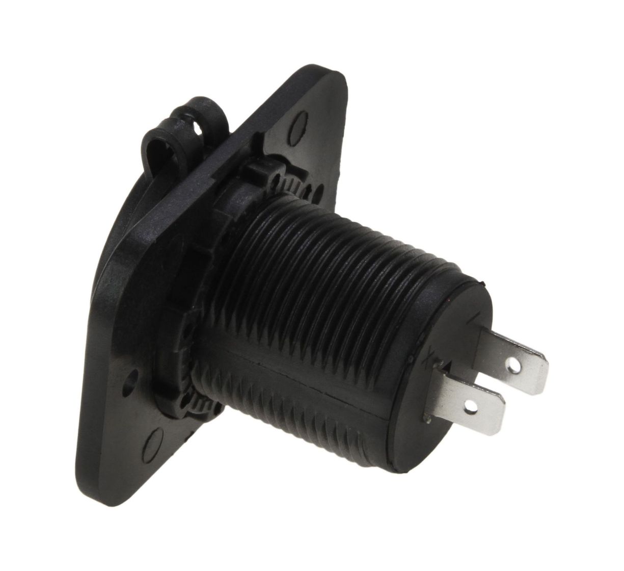 картинка Разъем прикуривателя на панели, врезной, чёрный