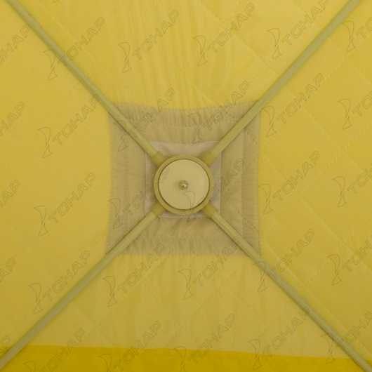 картинка Палатка зимняя утепленная HELIOS Куб Premium 1,8х1,8 желтый/серый