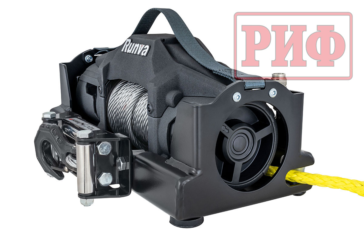 картинка Лебёдка переносная РИФ 6000F c площадкой, стальной трос