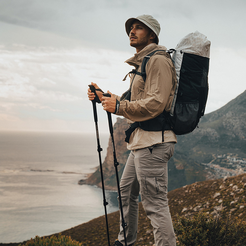 картинка Палка треккинговая, алюминиевая, ST03, серая, для ходьбы, 2 шт